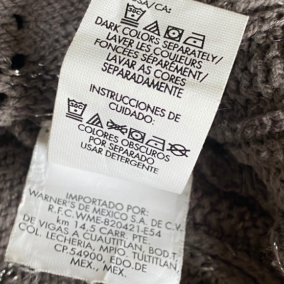 Calvin Klein  tunic sweater v-neck metallic thread Medium - Picture 11 of 13